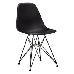 Vitra Eames DSR 43cm Side Chair Black / Black